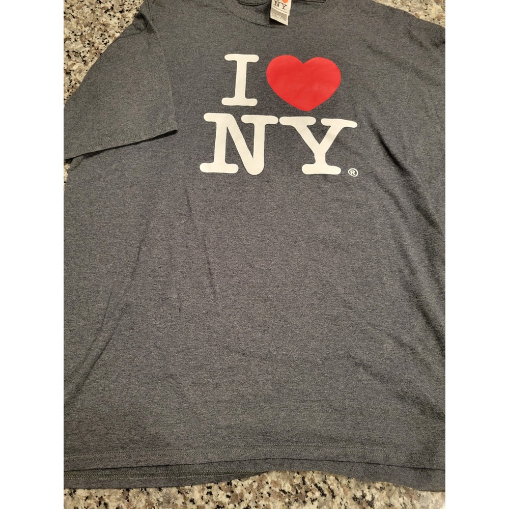 I LOVE NY T Shirt Gray‎ Officially Licensed Product XL 50 Cotton 50 Polyester